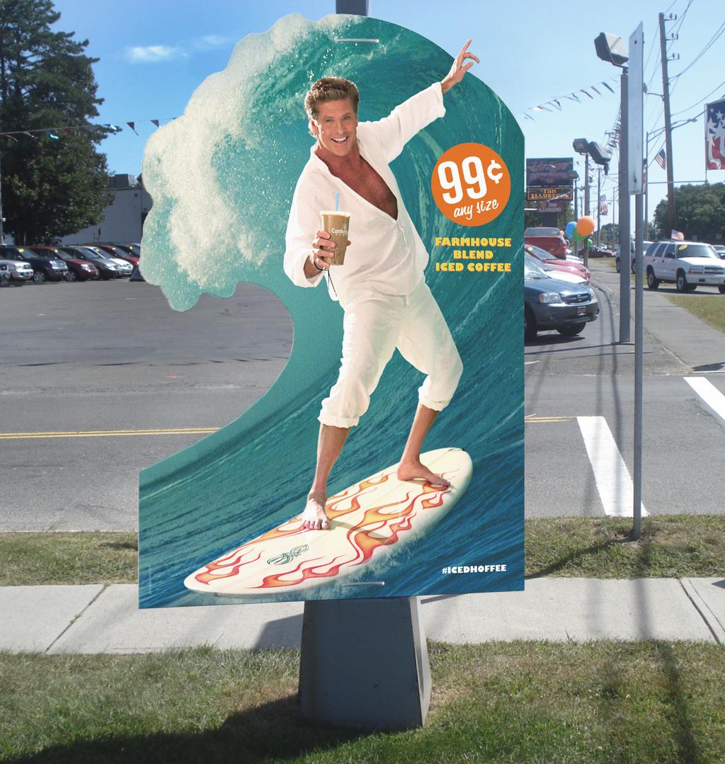 David Hasselhoff signed "Farmhouse Blend Iced Coffee #ICEDHOFFEE"