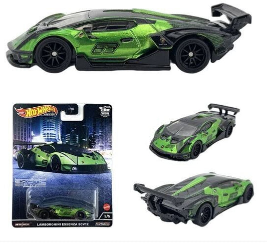 SEALED Hot Wheels Premium Lamborghini Essenza SCV12 Green Car Culture Exotic Envy 5/5