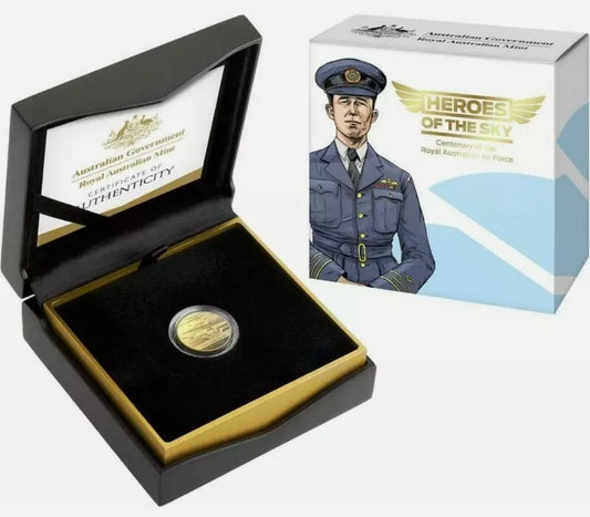 2021 Australia Air Force RAAF $10 C Mint Gold Proof Coin-Sky Heroes 1,544 Minted