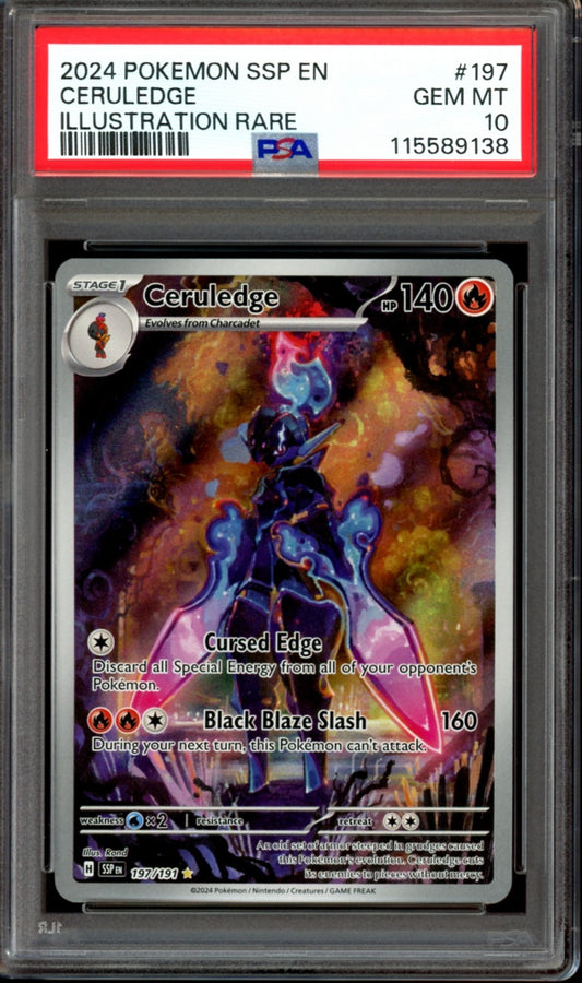 2024 POKEMON SSP EN CERULEDGE IR PSA 10