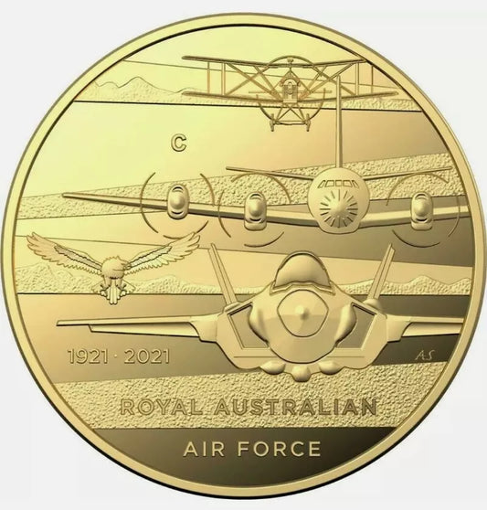 2021 Australia Air Force RAAF $10 C Mint Gold Proof Coin-Sky Heroes 1,544 Minted